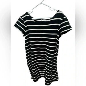 Gap Size 14 Navy & White Striped Dress, Stretchy Dress, Casual Rayon Nylon Blend